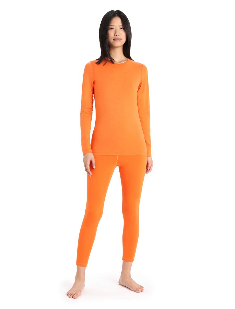 Flash Women's Icebreaker Merino 200 Oasis Long Sleeve Crewe Thermal Top One Piece & Sets | USA 1764ZUTG